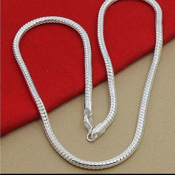 Men's 925 Sterling Silver 3MM Snake Chain Lobster Clasp Necklace 16 18 20 22 24" - Picture 9 of 14